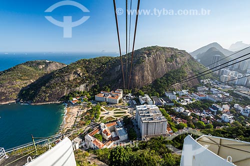  Vista da Praça General Tibúrcio durante a travessia entre o Morro da Urca e o Pão de Açúcar  - Rio de Janeiro - Rio de Janeiro (RJ) - Brasil