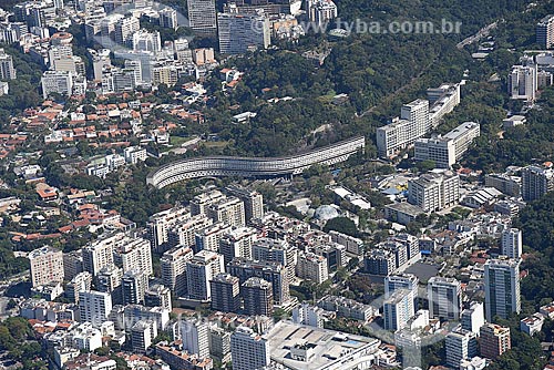  Foto aérea do Condomínio do Conjunto Residencial Marques de São Vicente - mais conhecido como Minhocão da Gávea  - Rio de Janeiro - Rio de Janeiro (RJ) - Brasil