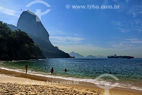  Vista do Pão de Açúcar a partir da orla da Praia Vermelha  - Rio de Janeiro - Rio de Janeiro (RJ) - Brasil