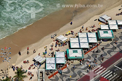  Vista da orla da Praia de Copacabana durante ressaca  - Rio de Janeiro - Rio de Janeiro (RJ) - Brasil