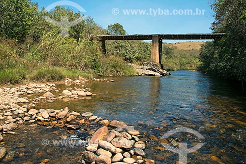  Ponte de madeira sobre o Rio São Francisco  - São Roque de Minas - Minas Gerais (MG) - Brasil