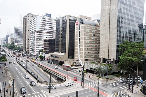 Vista da entrada do Túnel José Roberto Fanganiello Melhem na Avenida Paulista  - São Paulo - São Paulo (SP) - Brasil