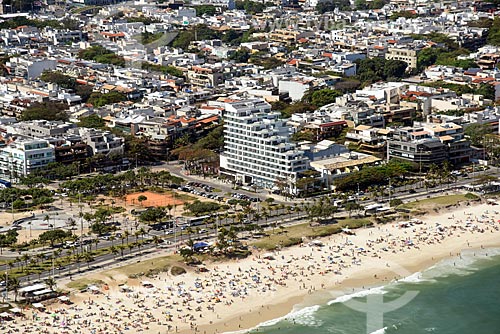  Foto aérea da orla da Praia da Barra da Tijuca  - Rio de Janeiro - Rio de Janeiro (RJ) - Brasil