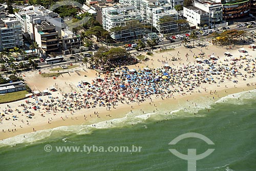  Foto aérea da orla da Praia da Barra da Tijuca  - Rio de Janeiro - Rio de Janeiro (RJ) - Brasil