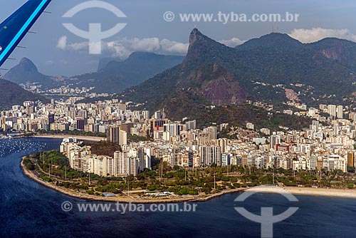  Foto aérea do Aterro do Flamengo durante sobrevoo à cidade do Rio de Janeiro  - Rio de Janeiro - Rio de Janeiro (RJ) - Brasil