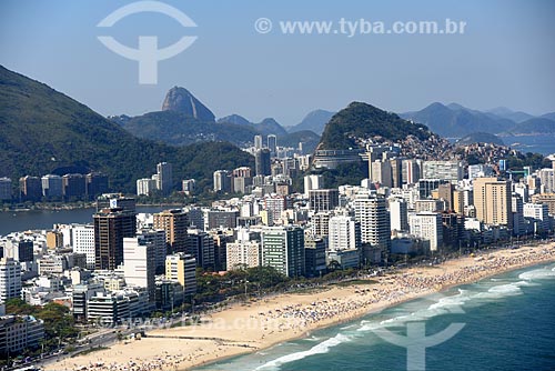  Foto aérea de prédios na orla da Praia de Ipanema  - Rio de Janeiro - Rio de Janeiro (RJ) - Brasil