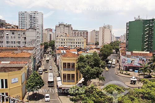  Vista da Rua do Riachuelo - à esquerda - com a Avenida Mem de Sá - à direita  - Rio de Janeiro - Rio de Janeiro (RJ) - Brasil