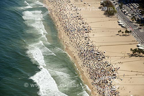  Foto aérea da orla da Praia de Copacabana  - Rio de Janeiro - Rio de Janeiro (RJ) - Brasil