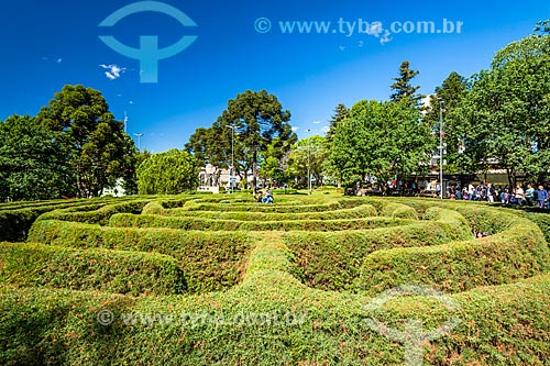  Labirinto Verde - escultura de jardinagem em forma de labirinto - na Praça das Flores  - Nova Petrópolis - Rio Grande do Sul (RS) - Brasil