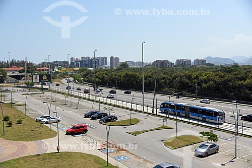  Vista do BRT Transoeste a partir da Cidade das Artes - antiga Cidade da Música  - Rio de Janeiro - Rio de Janeiro (RJ) - Brasil