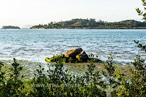  Vista da orla da Praia do Ribeirão da Ilha  - Florianópolis - Santa Catarina (SC) - Brasil