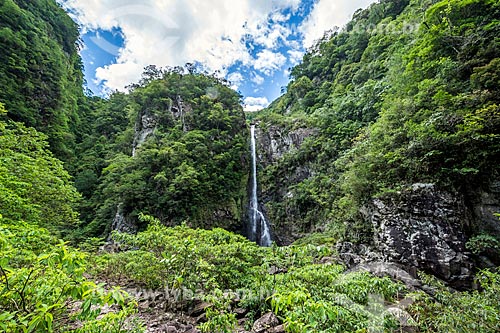  Vista do Cachoeira do Braço Forte no Parque Nacional dos Aparados da Serra  - Cambará do Sul - Rio Grande do Sul (RS) - Brasil