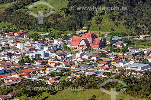  Vista da cidade de Urubici e da Igreja Matriz de Nossa Senhora Mãe dos Homens a partir do Mirante Urubici  - Urubici - Santa Catarina (SC) - Brasil
