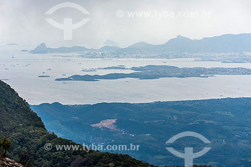  Vista da Ilha do Governador durante a Travessia Cobiçado x Ventania no Parque Nacional da Serra dos Órgãos  - Petrópolis - Rio de Janeiro (RJ) - Brasil