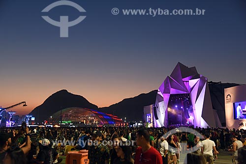  Vista do pôr do sol durante show no Palco Sunset - Rock in Rio 2017 no Parque Olímpico Rio 2016  - Rio de Janeiro - Rio de Janeiro (RJ) - Brasil