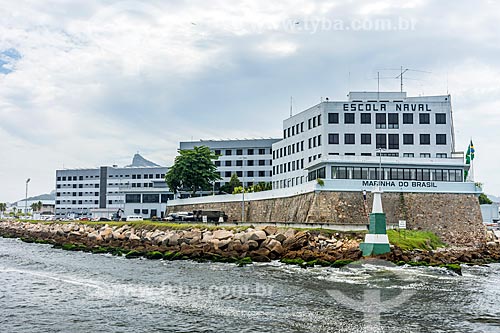  Vista da Escola Naval a partir da Baía de Guanabara  - Rio de Janeiro - Rio de Janeiro (RJ) - Brasil