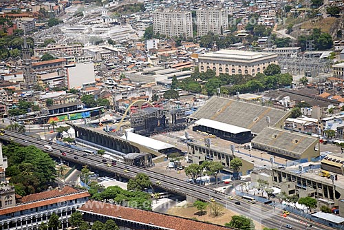  Foto aérea do Sambódromo da Marquês de Sapucaí (1984) - montagem do palco para o show Ultra Brasil 2017  - Rio de Janeiro - Rio de Janeiro (RJ) - Brasil