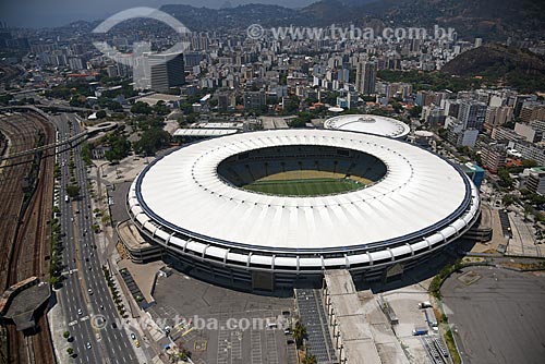  Foto aérea do Estádio Jornalista Mário Filho (1950) - mais conhecido como Maracanã  - Rio de Janeiro - Rio de Janeiro (RJ) - Brasil