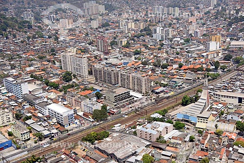  Foto aérea do bairro de Engenho Novo com a Igreja Nossa Senhora da Imaculada Conceição  - Rio de Janeiro - Rio de Janeiro (RJ) - Brasil