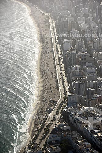  Foto aérea da orla da Praia de Ipanema  - Rio de Janeiro - Rio de Janeiro (RJ) - Brasil