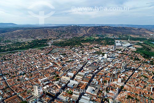  Foto feita com drone da cidade de Juazeiro do Norte com o Colina do Horto ao fundo  - Juazeiro do Norte - Ceará (CE) - Brasil