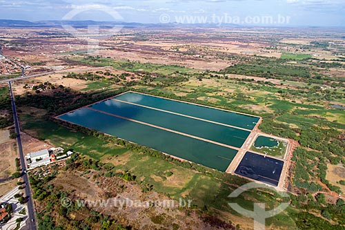  Foto feita com drone da Estação de tratamento de esgoto da cidade de Juazeiro do Norte  - Juazeiro do Norte - Ceará (CE) - Brasil