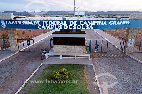  Foto feita com drone da entrada da Universidade Federal de Campina Grande - Campus da cidade de Sousa  - Sousa - Paraíba (PB) - Brasil