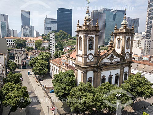  Foto feita com drone da Largo de São Francisco de Paula com a Igreja de São Francisco de Paula (1801)  - Rio de Janeiro - Rio de Janeiro (RJ) - Brasil