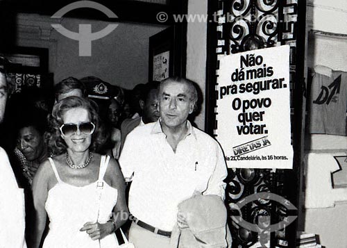  Leonel Brizola e Neusa Goulart Brizola durante a campanha ao Governo do Estado do Rio de Janeiro  - Rio de Janeiro - Rio de Janeiro (RJ) - Brasil