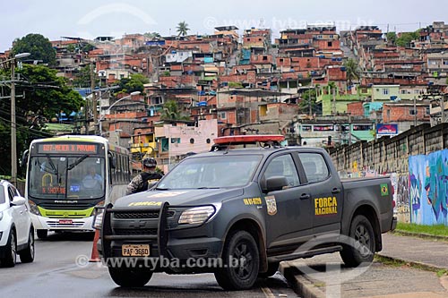  Patrulhamento da Força Nacional de Segurança Pública no bairro da Vila Kennedy durante a Intervenção Federal no Estado do Rio de Janeiro  - Rio de Janeiro - Rio de Janeiro (RJ) - Brasil