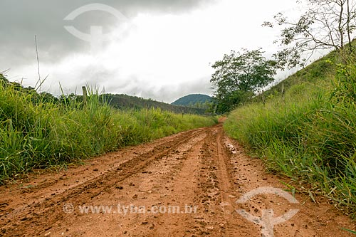  Estrada de terra após chuva na zona rural da cidade de Guarani  - Guarani - Minas Gerais (MG) - Brasil