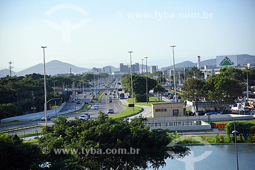  Vista da Avenida Ayrton Senna a partir da Cidade das Artes - antiga Cidade da Música  - Rio de Janeiro - Rio de Janeiro (RJ) - Brasil