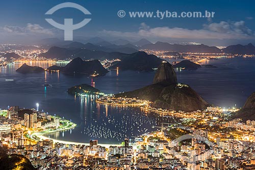  Vista do Pão de Açúcar a partir do mirante do Cristo Redentor  - Rio de Janeiro - Rio de Janeiro (RJ) - Brasil