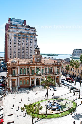  Vista de cima do Paço Municipal de Porto Alegre (1901)  - Porto Alegre - Rio Grande do Sul (RS) - Brasil