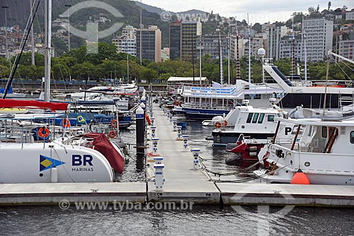  Vista de barcos ancorados na Marina da Glória  - Rio de Janeiro - Rio de Janeiro (RJ) - Brasil