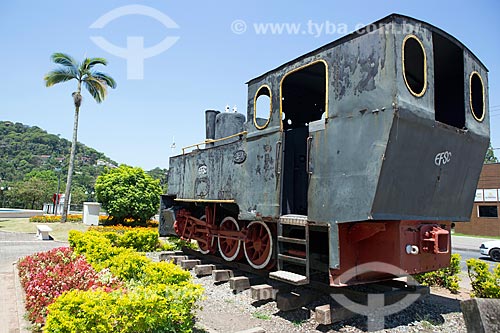  Locomotiva Macuca - construída na Alemanha e usada nas obras de implantação da linha férrea Blumenau Hans - em exibição na Praça Victor Konder  - Blumenau - Santa Catarina (SC) - Brasil