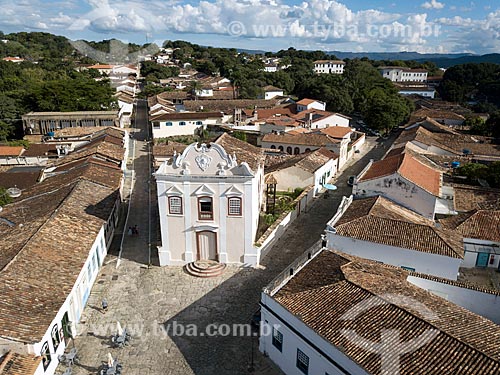  Foto feita com drone da Igreja de Nossa Senhora da Boa Morte (1779) - também abriga o Museu de Arte Sacra da Boa Morte  - Goiás - Goiás (GO) - Brasil