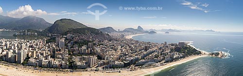  Foto feita com drone do bairro de Ipanema com a Praia de Copacabana e o Pão de Açúcar ao fundo  - Rio de Janeiro - Rio de Janeiro (RJ) - Brasil