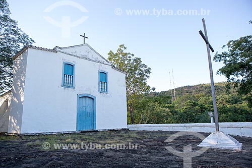  Fachada da Igreja de Santa Bárbara (1780) - também conhecida como Oureiro de Santa Bárbara  - Goiás - Goiás (GO) - Brasil