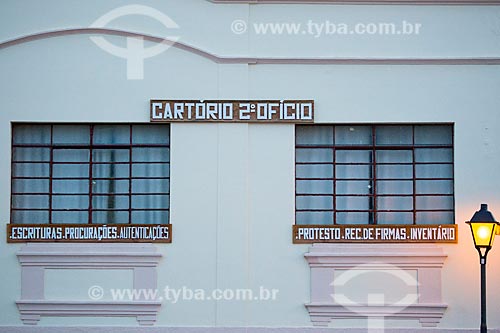  Fachada do cartório do 2º ofício no centro histórico da cidade de Goiás  - Goiás - Goiás (GO) - Brasil