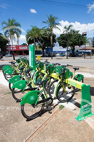  Bicicletas na estação Câmara Municipal de Goiânia de bicicletas públicas - para aluguel  - Goiânia - Goiás (GO) - Brasil