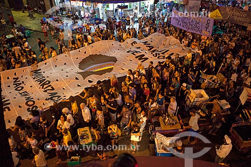  Manifestação marcando 1 mês do assassinato da Vereadora Marielle Franco na Avenida Nem de Sá  - Rio de Janeiro - Rio de Janeiro (RJ) - Brasil