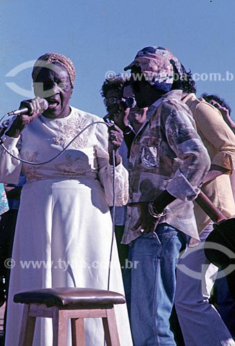  Clementina de Jesus e Milton Nascimento durante o Show do Paraíso - promovido por Milton Nascimento e conhecido como o Woodstock Mineiro  - Três Pontas - Minas Gerais (MG) - Brasil