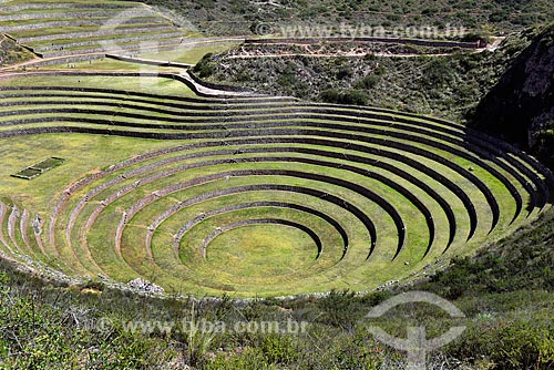  Vista geral das ruínas Incas de Moray  - Maras - Província de Urubamba - Peru