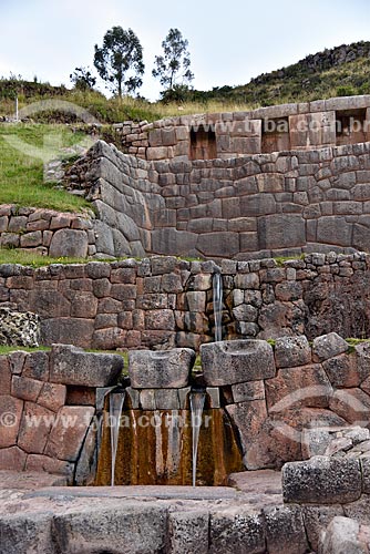  Ruínas no El Baño del Inca (O Banho Inca) também conhecido como Parque Arqueológico de Tambomachay  - Cusco - Departamento de Cusco - Peru