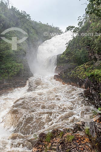 Vista da Cachoeira dos Couros no Parque Nacional da Chapada dos Veadeiros  - Alto Paraíso de Goiás - Goiás (GO) - Brasil
