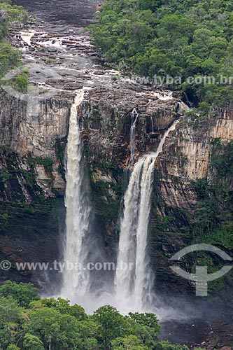  Vista da Cachoeira do Salto (120m) no Parque Nacional da Chapada dos Veadeiros  - Alto Paraíso de Goiás - Goiás (GO) - Brasil