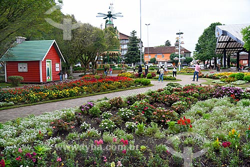  Vista da Praça das Flores  - Nova Petrópolis - Rio Grande do Sul (RS) - Brasil