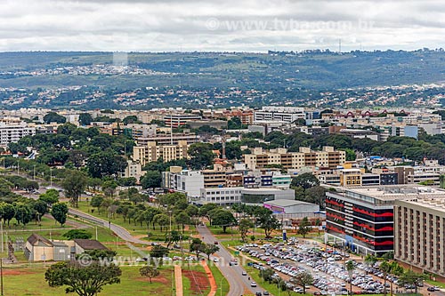  Vista de prédios do centro do Brasília a partir da Torre de TV de Brasília  - Brasília - Distrito Federal (DF) - Brasil