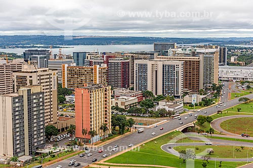  Vista de prédios do centro do Brasília a partir da Torre de TV de Brasília  - Brasília - Distrito Federal (DF) - Brasil